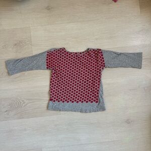 MARNI Kids Long-sleeve Red Polka Dot Tee Shirt sz 4
